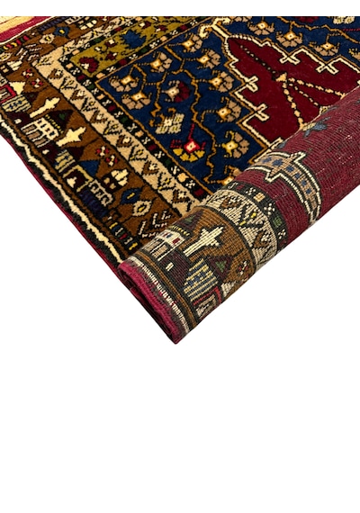 El Dokuma Sıfır Yahyalı Halısı Seccade 80x120 Kök Boya %100 Yün Namazlık Kırmızı