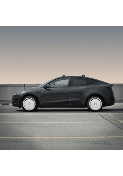 Haloblk Halodısc 2 Silver Track - Tesla Model Y - 19 İnç Aerodinamik Beyaz Jant Kapağı - 4 Adet