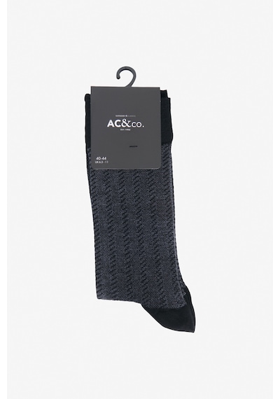 AC&Co / Altınyıldız Classics Erkek Sıyah Bambu Tekli Desenli Çorap Siyah