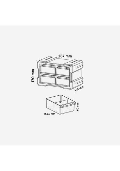 Rtrmax Rca6013 Monoblok Çekmece Seti Rca6013 4lü Modüler Çekmece Diğer