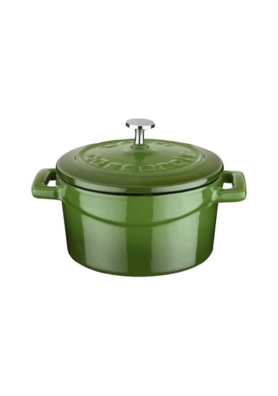 Metal Döküm Mini Tencere, Trendy, 10 Cm, 0.35 L Hacim, Yeşil Diğer