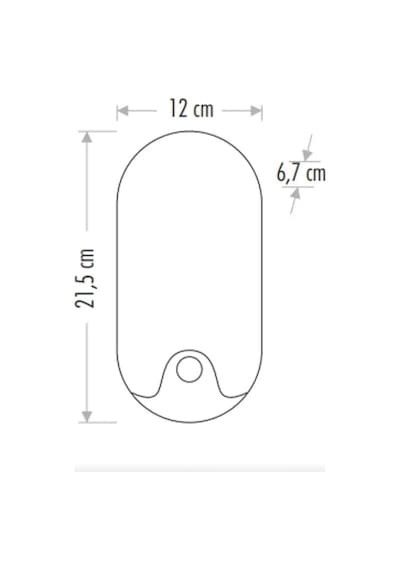 Cata Palermo Sensörlü Oval Led Duvar Aplik Dış Mekan Armatür 12w 4000k Günışığı Çok Renkli