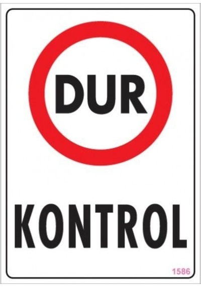 Pvc Levha Quot;Dur Kontrolquot; 25*35 Cm