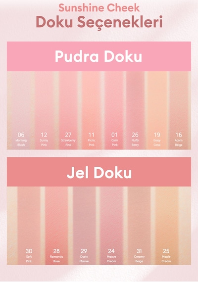 Perıpera Pure Blushed Sunshine Cheek 28 Romantic Rose