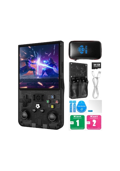 Konsol Plus R36s Max Retro El Oyun Konsolu 4.0'' Ips Ekranlı 18.000 Oyunlu - Siyah