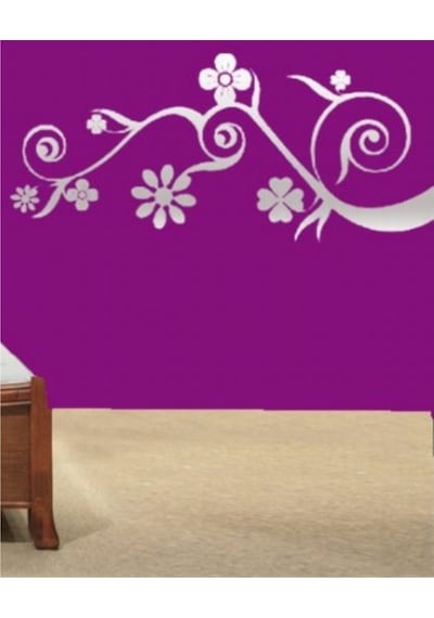 M3 Decorium Çiçek Dal Dekoratif Ayna Gümüş