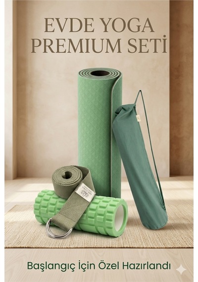 Evde Yoga Premium Seti Yoga Matı, Mat Çantası, Yoga Kemeri Ve Foam Roller İçeren Başlangıç Yoga Ve Pilates Seti Diğer