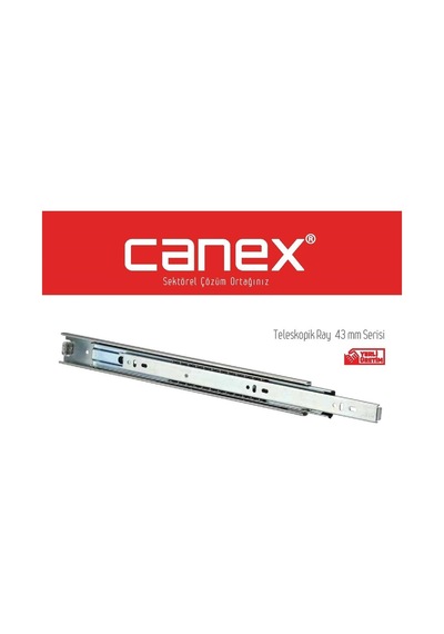 Filoyapımalzemeleri Canex Bilyalı Teleskopik Çekmece Rayı 30 Cm ( 2 Adet = 1 Takım )