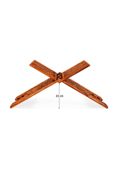 Selçuklu Ahşap Oyma Desenli Rahle Büyük Boy 65*21 Cm