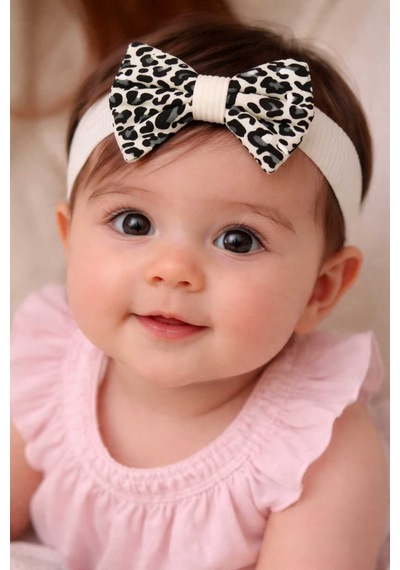 Leoparlı Bandana 6130 Beyaz Beyaz