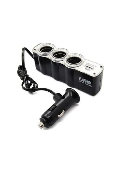 In-car Çakmak Çoğaltıcı 12v 3lü+usb Girişi