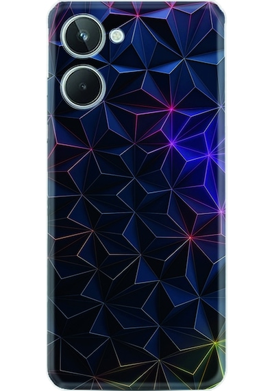Realme 10 4G Silikon Desen Özel Seri Renkli Prizmalar 1783