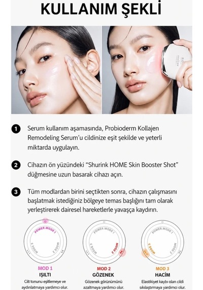 Bio Heal Shurink Home Cilt Sıkılaştırma Cihazı Ve Probioderm Collagen Remodeling Serum Seti