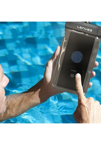 Lenyes Wb2001 Ipx8 Sertifikalı Universal Su Geçirmez 7.2 İnç Kılıf Siyah