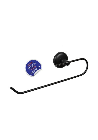 Siyah Kağıt Havluluk, Yapışkanlı Ve Vidalı Montajlı Rulo Havlu Askısı, Mat Siyah Statik Boyama, 35 Mm Oval Bantlı Mutfak Ve Banyo Kağıt Havlu Tutucu Sku: Smg8690010177490 Diğer