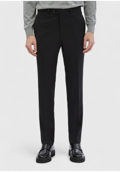 Ramsey Siyah Modern Fit Klasik %100 Yün Pantolon siyah