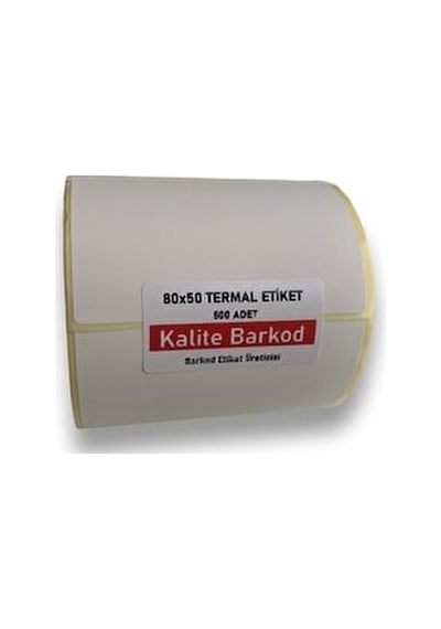 Kalite Barkod 80X50 MM Termal Etiket 15 Rulo