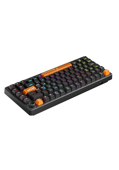 Pyra 83 Tuşlu Knob Kontrollü Rainbow Aydınlatmalı Gaming Klavye Turuncu/siyah Mekanik Tasarım