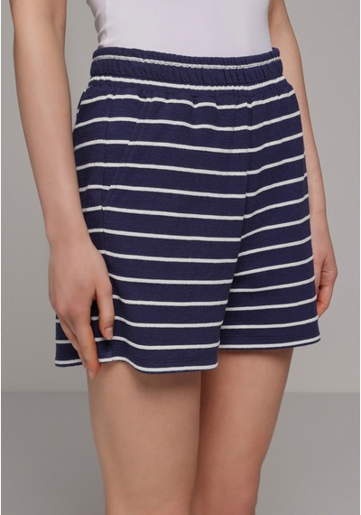 Colin's Colins Regular Fit Orta Bel Çizgili Kadın Lacivert Şort Cl1078836 Q1.v1 Nav