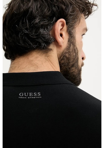 Guess M6rr15z4442 Kadir Tech Ss Erkek Polo Tişört Siyah