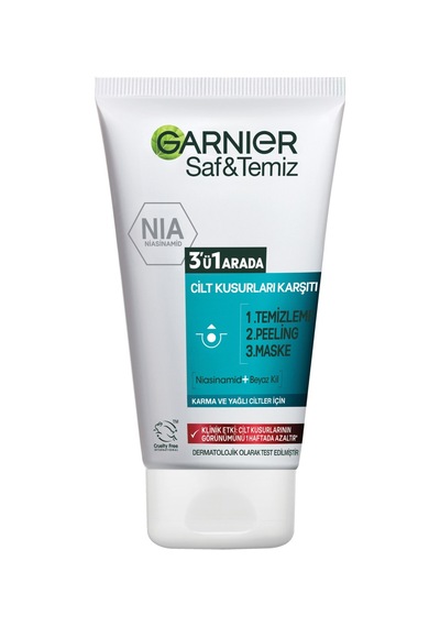 4 Adet Garnier Saf & Temiz Yağlanma Ve Pürüzlere Karşı 3'ü 1 Arada 150 Ml