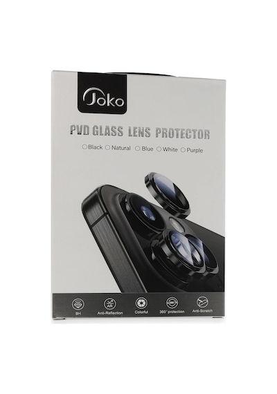 Joko - 386 - Samsung Galaxy Uyumlu S23 Ultra Pvd Metal Kamera Lens - Glblseme - - Siyah