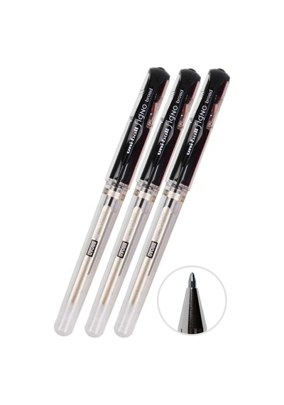 Siyah İmza Kalemi 3 Adet Uniball Signo Broad1.0 Mm Roller Pilot Kalem Um-153 Roller Uçlu Likit Mürekkepli Pilot Kalem Siyah