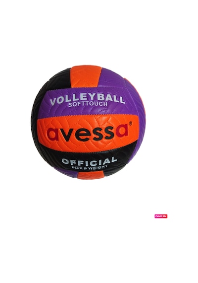 Avessa VLM-700 Soft 280 gr Fosforlu Voleybol Topu Turuncu-Siyah Turuncu - Siyah