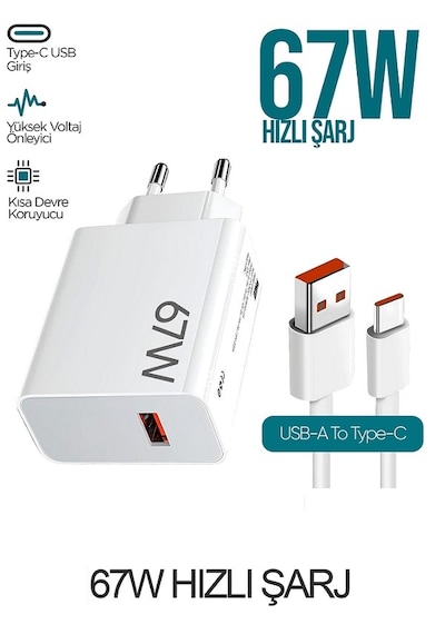 Xiaomi Redmi Note 11/11pro/12/12 Pro/13/13pro Uyumlu 4g Turbo Hızlı Şarj Cihazı Aleti -