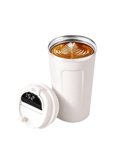 Petinka Kahve Ve Çay Termosu Paslanmaz Çelik Isı Yalıtımlı Sızdırmaz Isı Ölçerli Dijital Ekranlı 0.77 L