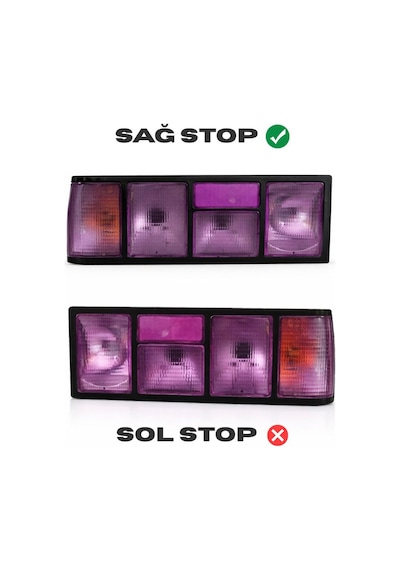Tofaş Doğan Şahin Sağ Stop Lambası Mor Slx Uyumlu Arka Stop Farı Komple Sağ