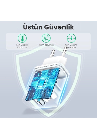 Pd20w Hızlı Şarj Aleti - Type-c Adaptör - Hızlı Şarj - Telefon Ve Tablet Uyumlu - Beyaz