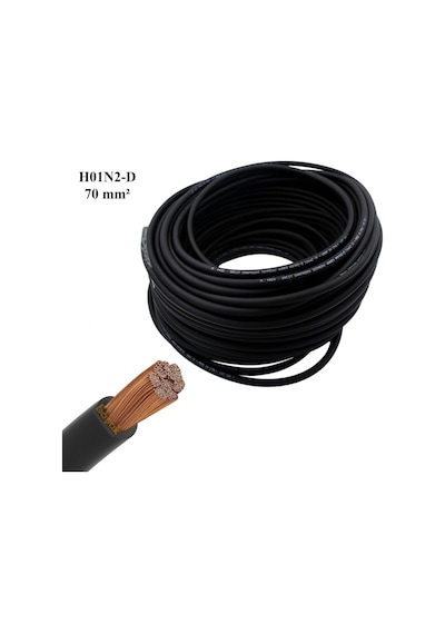 Sacit H01n2-d 70 Mm² Metre Kauçuk Bakır Kaynak Kablosu İtalyan