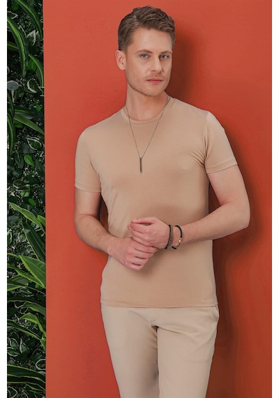 Efor Ts 846 Bej Spor T-shirt Bej