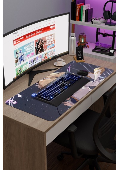 Barbara Genshin Impact Anime Gacha V3 - 90x40 Xxl Gaming Mouse Pad Fare Altlığı