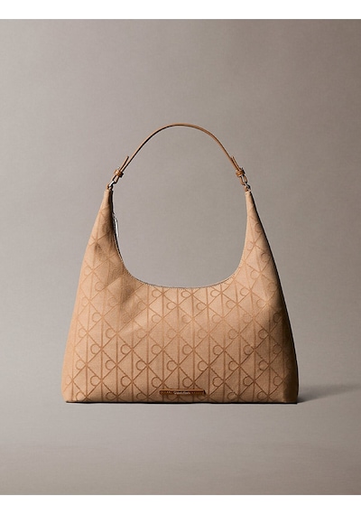 Calvin Klein Kadın Emblem Jacquard Omuz Çantası-15850 Haki