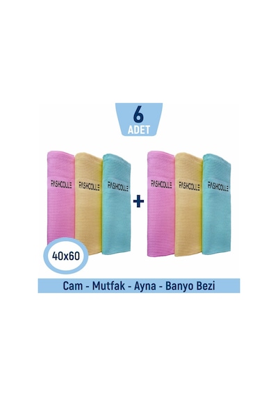 Fashcolle Mikrofiber Temizlik Bezi 2 x 3'lü 40 x 60 CM