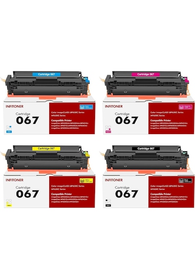 I-sensys Mf-651cw I-sensys Mf-655cdw 5101c002 Crg-067 Çipli  Uyumlu Toner Seti / 4 Renk