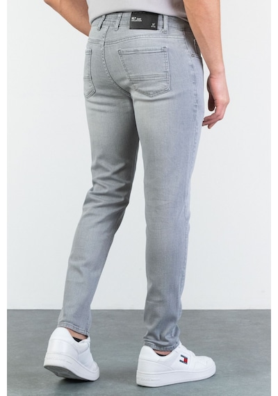 Erkek Gri Slim Fit Dar Kesim Esnek Likralı Denim Jeans Kot Pantol (524238244)