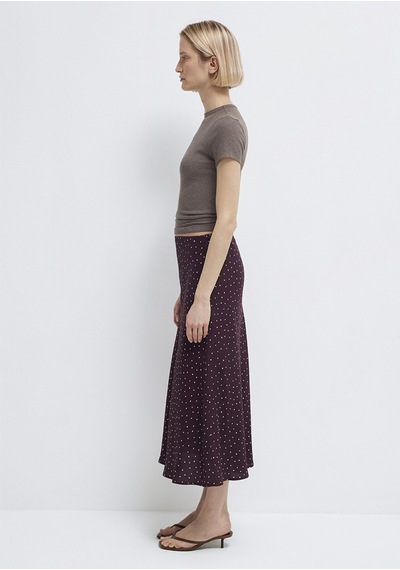 Mavi - Baskılı Bordo Midi Etek 1310583-91476 Bordo