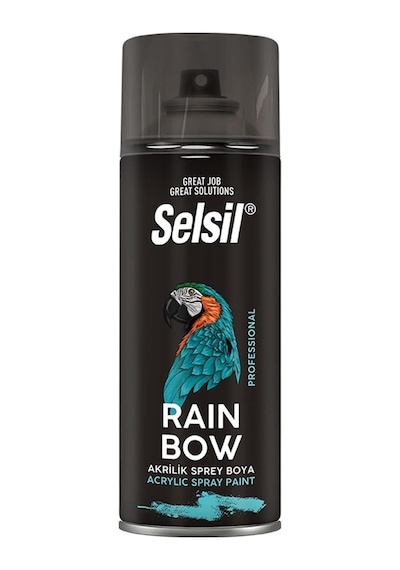 Selsil Rainbow 400 Ml Sprey Boya Siyah Mat Genel