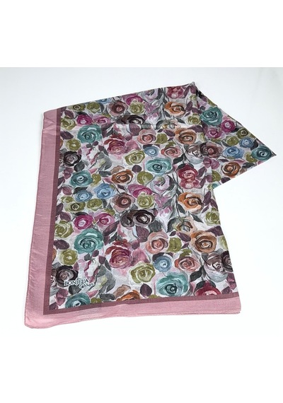 Bonjela Soft Pamuk Şal-75 X 190 -06573 Pembe-Yeşil