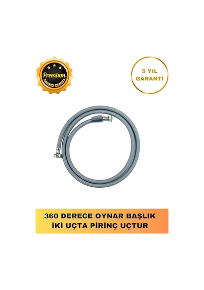 5 Fonksiyonlu Su Tasarruflu Çelik Paslanmaz Su Çıkışlı Filtreli Turbo Duş Başlığı Hortum Set Çok Renkli