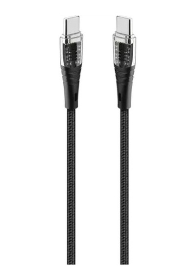 Ttec-extremecable Ekstra Dayanıklı Transparan Usb-c Usb-c 60w Pd/qc 120cm Hızlı Şarj/data Kablosu , Siyah