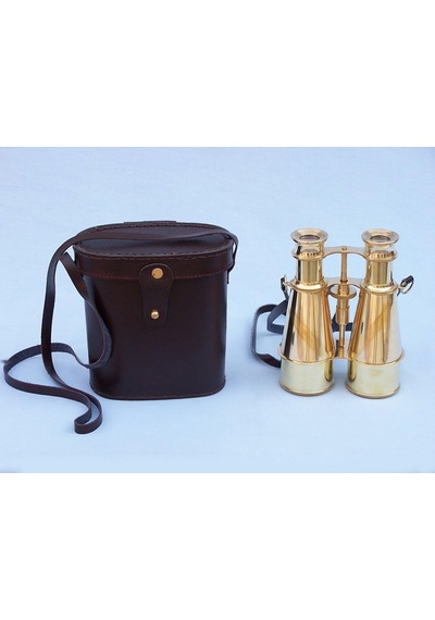 Captain's Solid Brass Binoculars, 15cm, Brass