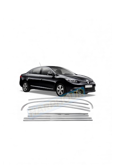 Renault Fluence Krom Cam Çerçeve 8 Parça Tam Tur Paslanmaz Krom