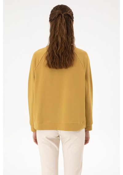 U.S. Polo Assn. Kadın Camel Regular Bisiklet Yaka Basic Sweatshırt 50313610-VR151