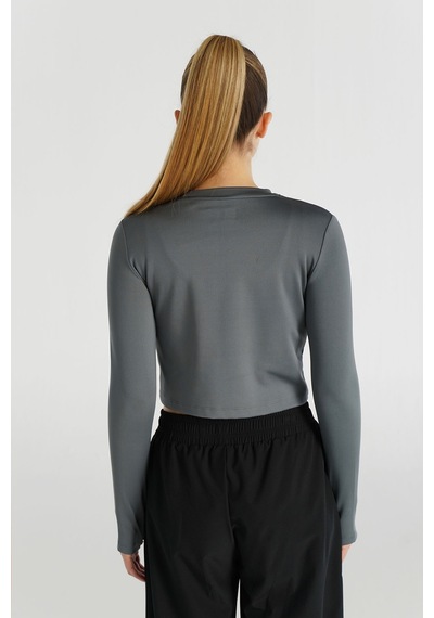 Hummel Dolby Crop Uzun Kollu Tişört 912085-7319 Gri