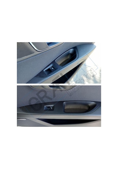 Seat Leon İle Uyumlu Mk3 3.5 2013 2020 Iç Trim Kaplama Sticker Seti 4 Kapı Iç Tutma Kısımları M