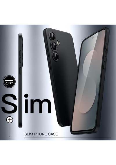 Samsung Galaxy S25 Fe İle Uyumlu Kılıf Soft Premium Yumuşak Silikon Telefon Kılıfı Kapak Siyah